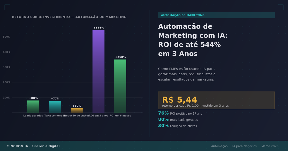 Automação de Marketing com IA: ROI de até 544%